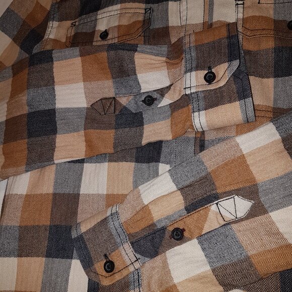 Vans Box Flannel Plaid Long Sleeve Shirt Off the Wall size Large - Picture 3 of 6